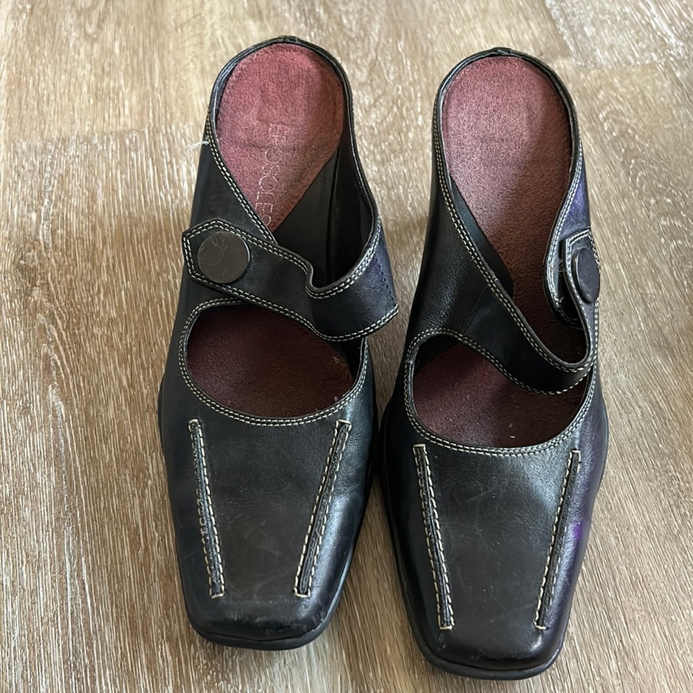 Aerosoles black dress sandals closed toe size 6